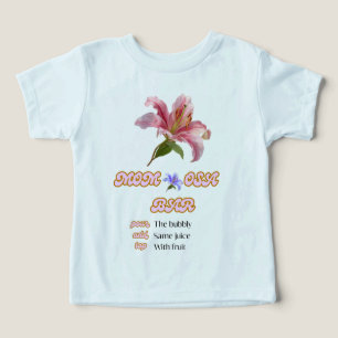 Camiseta Sinal de barra de mamãe floral rosa imprimível