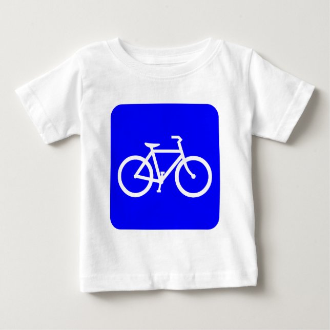 Camiseta Sinal de Bicicleta - Azul (Frente)