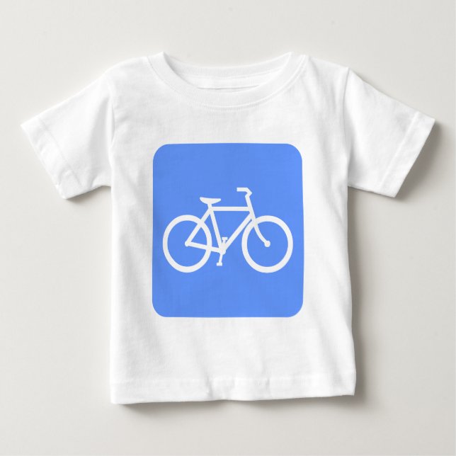 Camiseta Sinal de Bicicleta - Azul Bebê (Frente)