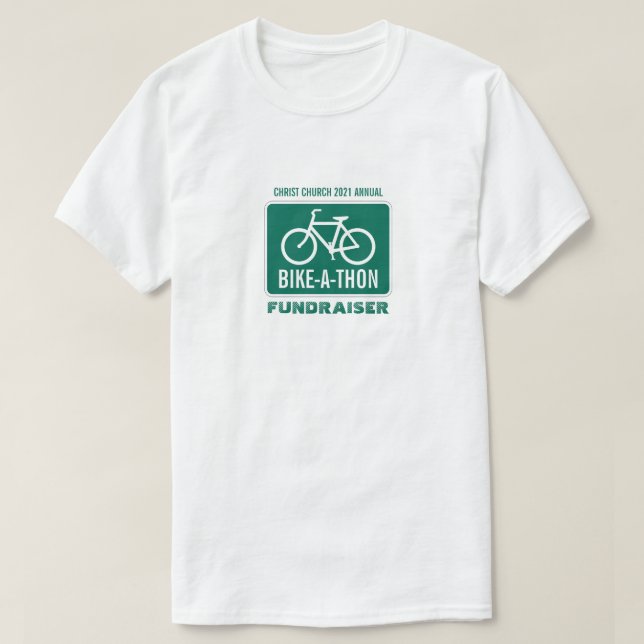 Camiseta Sinal de Bicicleta, Evento de Bicicleta de Caridad (Frente do Design)