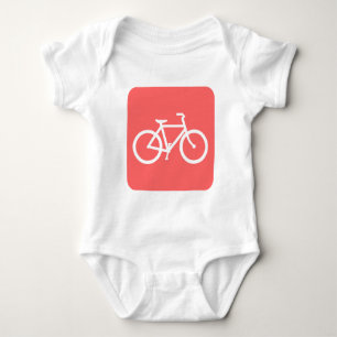 Camiseta Sinal de Bicicleta - Rosa Tropical