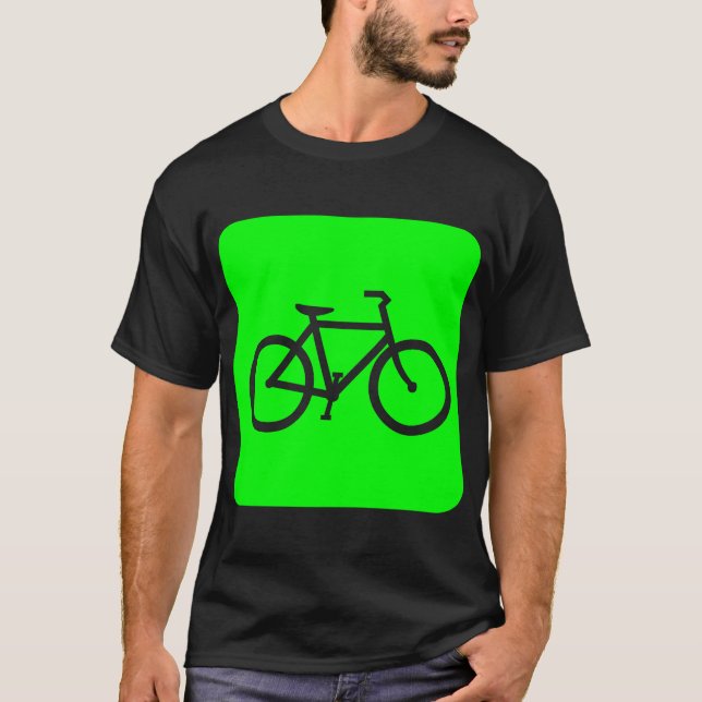 Camiseta Sinal de Bicicleta - Verde (Frente)