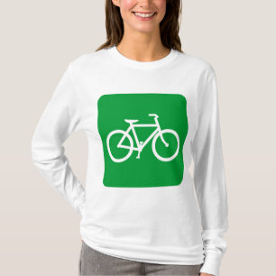 Camiseta Sinal de Bicicleta - Verde de Grama