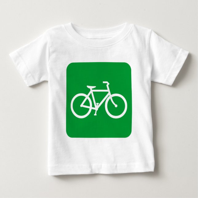 Camiseta Sinal de Bicicleta - Verde de Grama (Frente)