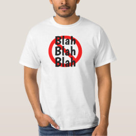Camiseta Sinal de Blah Blah em Vermelho, Branco e Negro