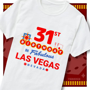 Camiseta Sinal de Boas-Vindas de Aniversário de 31 Anos em 