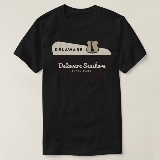 Camiseta Sinal de Boas-vindas de Delaware Seashore Park Del (Frente do Design)