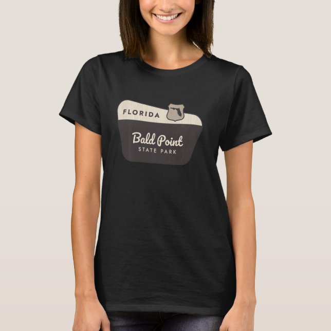 Camiseta Sinal de boas-vindas do Bald Point State Park Flor (Frente)