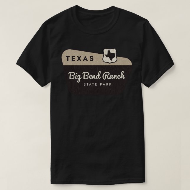 Camiseta Sinal de boas-vindas do Big Bend Ranch State Park  (Frente do Design)