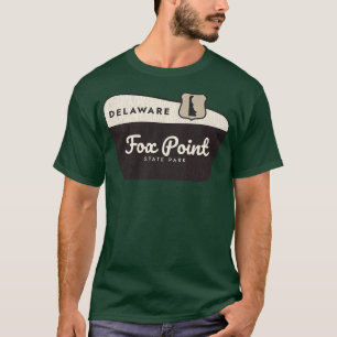 Camiseta Sinal de boas-vindas do Fox Point State Park Delaw