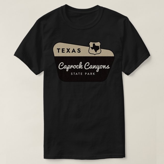 Camiseta Sinal de boas-vindas do Parque Estadual do Caprock (Frente do Design)