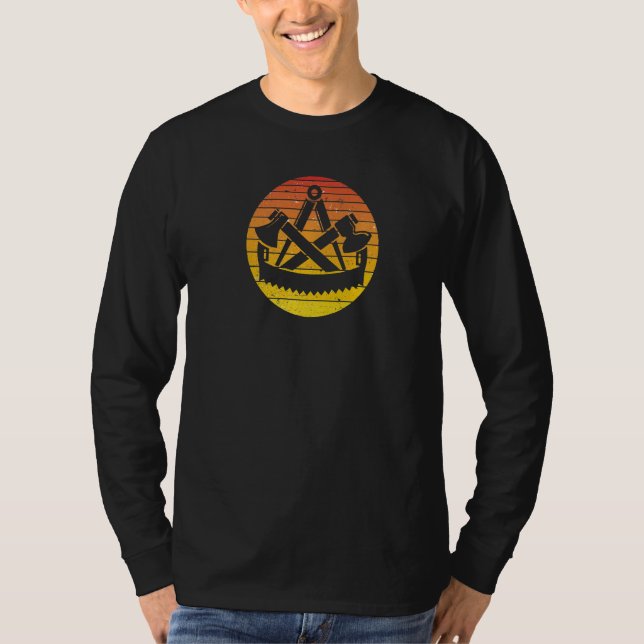 Camiseta Sinal de carpinteiro no estilo retrorreflector Leg (Frente)