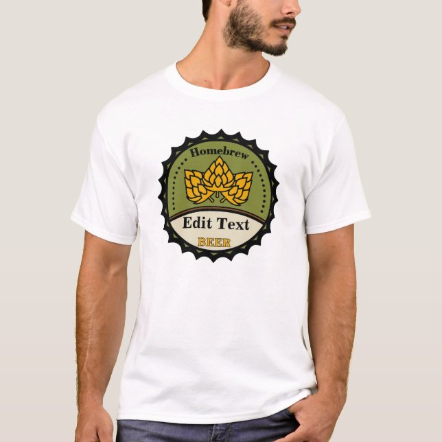 Camiseta Sinal de Cerveja Homebrew, nome de edição (Frente)