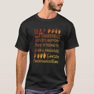 Camiseta Sinal de consciência surdo surdez surdez audiência