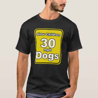 Camiseta Sinal de Crianças Lentas Cães