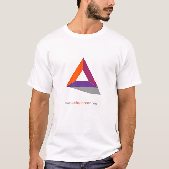 Camiseta Sinal de Criptomoeda do Token de Atenção Básica (Frente)