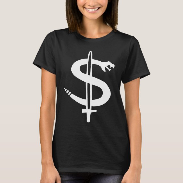 Camiseta Sinal de Dólar Cobra Espada Estudante de Medicina  (Frente)