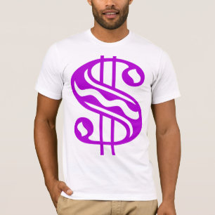 Camiseta Sinal de Dólar - Roxo