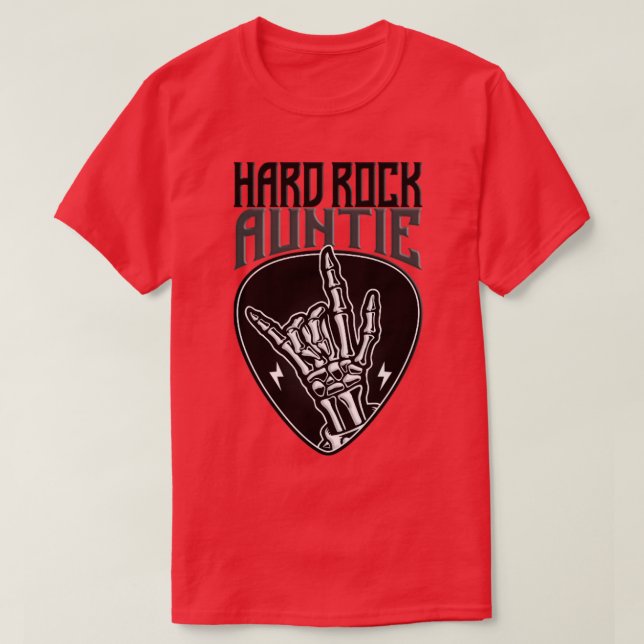 Camiseta Sinal de duro Rock Auntie Rock On-Hand1 (Frente do Design)