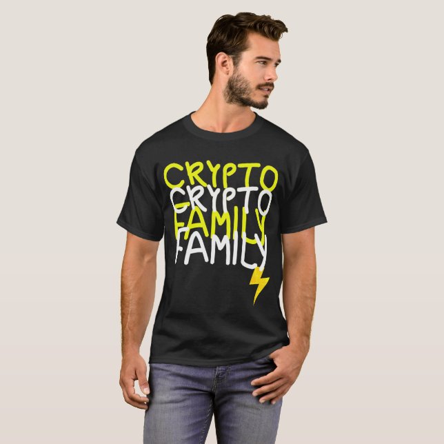 Camiseta Sinal de Energia da Família Cripto Funky (Frente Completa)