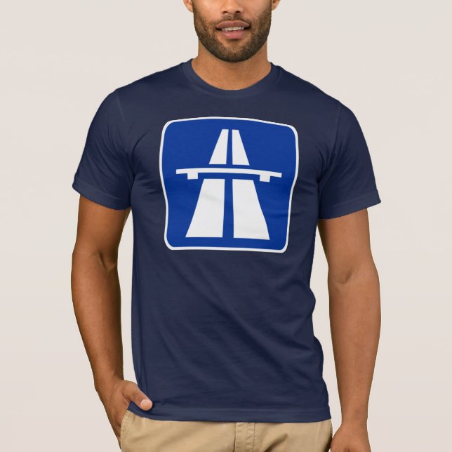 Camiseta Sinal de estrada alemão da estrada (Frente)
