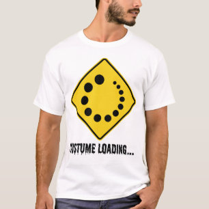Camiseta Sinal de Estrada Amarelo de Carregamento de Figura