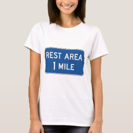 Camiseta Sinal de Estrada de Área de Resto