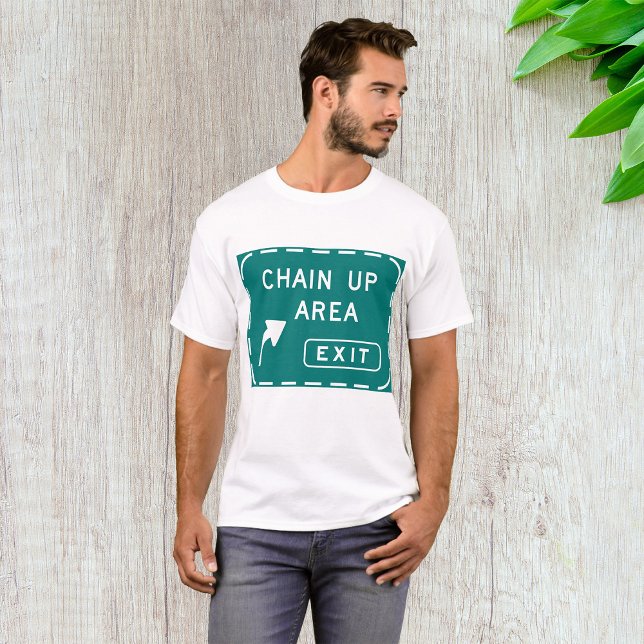 Camiseta Sinal de Estrada de Área em Cadeia (Criador carregado)