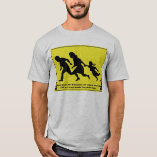 Camiseta Sinal de estrada do cruzamento da família