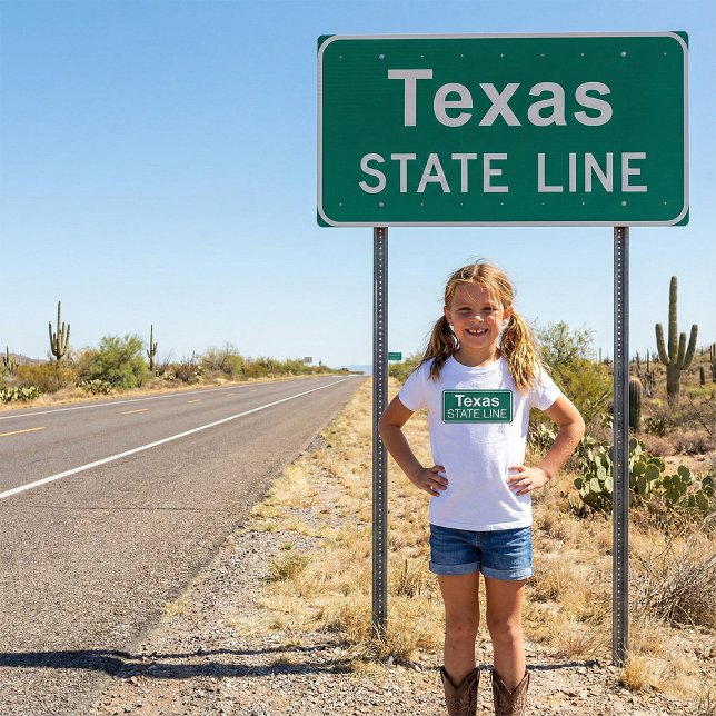 Camiseta Sinal de Estrada do Texas State Line (Criador carregado)