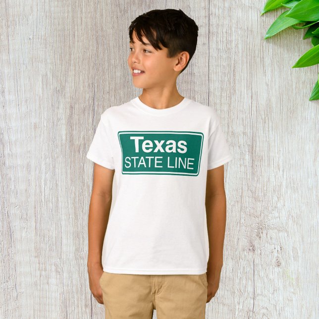 Camiseta Sinal de Estrada do Texas State Line (Criador carregado)