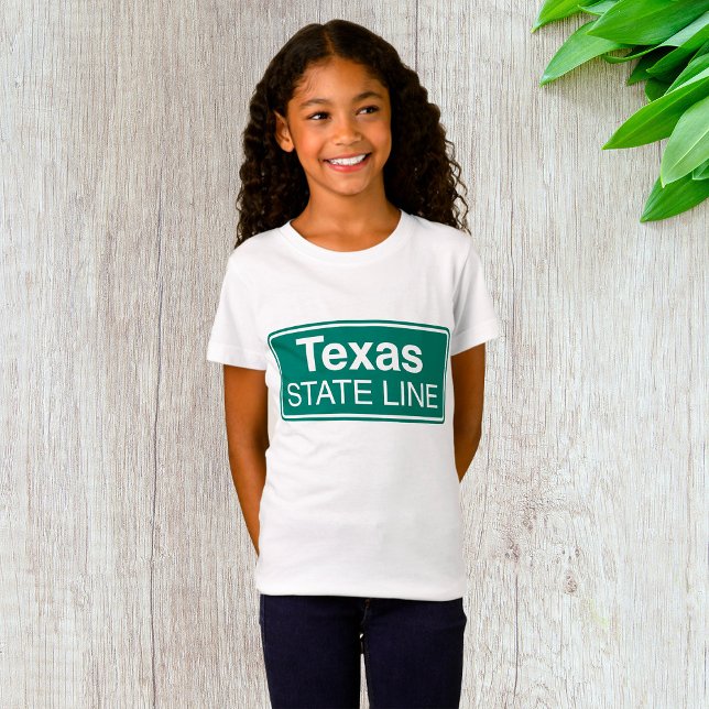 Camiseta Sinal de Estrada do Texas State Line (Criador carregado)