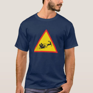 Camiseta Sinal de estrada do trenó do papai noel