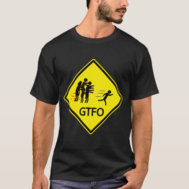 Camiseta Sinal de estrada do zombi - GTFO (Frente)