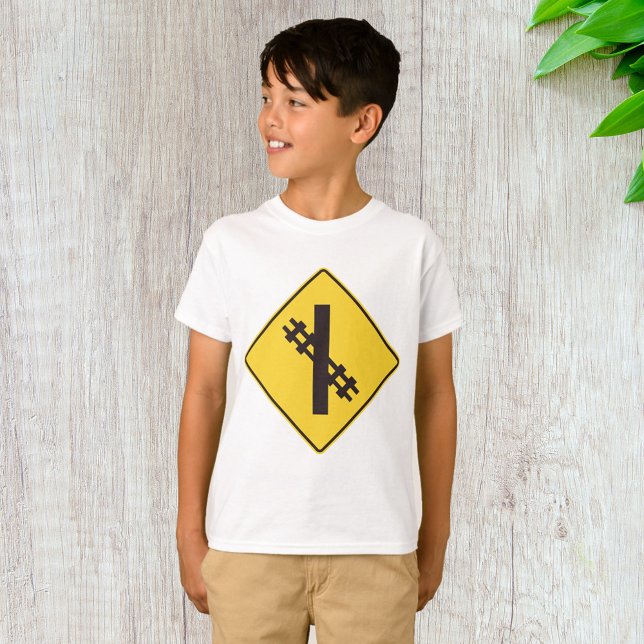 Camiseta Sinal de estrada ferroviária (Criador carregado)