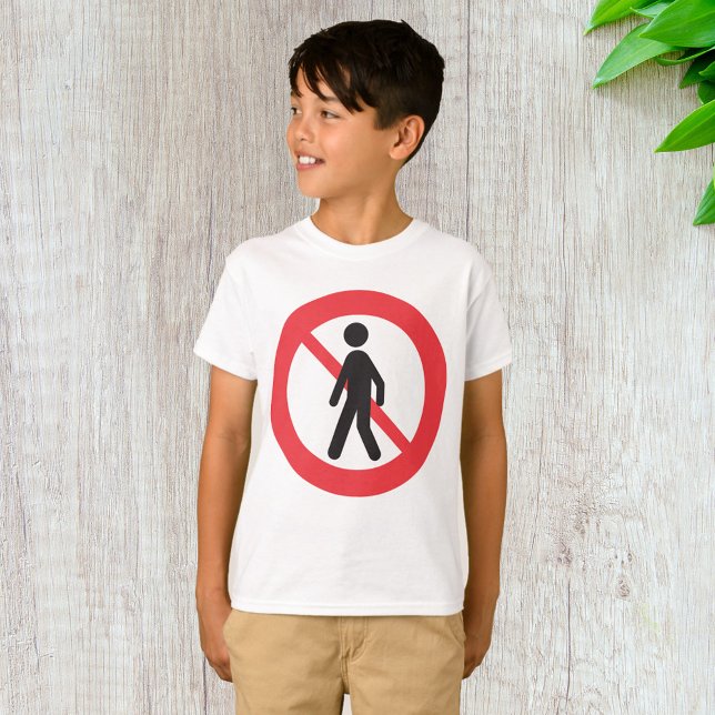 Camiseta Sinal de Estrada sem Pedestres (Criador carregado)