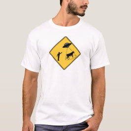 Camiseta Sinal de estrada - Vaca e OVNI