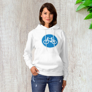 Camiseta Sinal de Faixa de Bicicleta Azul Símbolo de Estrad