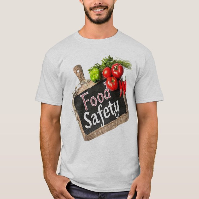Camiseta Sinal de Giz de Higiene da Cozinha (Frente)