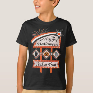 Camiseta Sinal de Halloween Vintage Retro – Travessura ou D