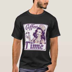 Camiseta Sinal de Hora do Café Retro