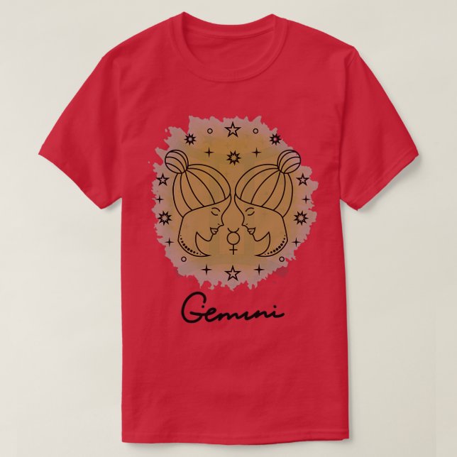 Camiseta Sinal de Horoscópio Gemini (Frente do Design)