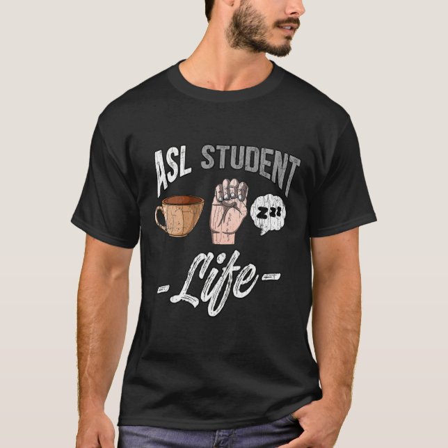 Camiseta Sinal de Idioma Aposentado Deficientes Auditivos A (Frente)