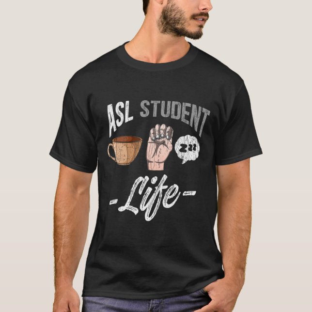 Camiseta Sinal de Idioma Aposentado Deficientes Auditivos A (Frente)