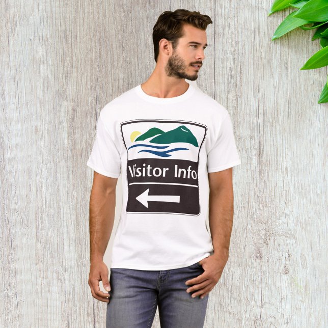 Camiseta Sinal de informações do visitante Direções à Camis (Criador carregado)