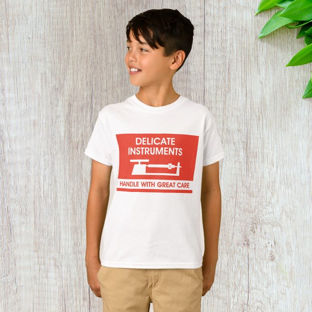 Camiseta Sinal de Instrumentos Delicados (Criador carregado)