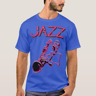 Camiseta Sinal de Jazz Neon com Sax Player