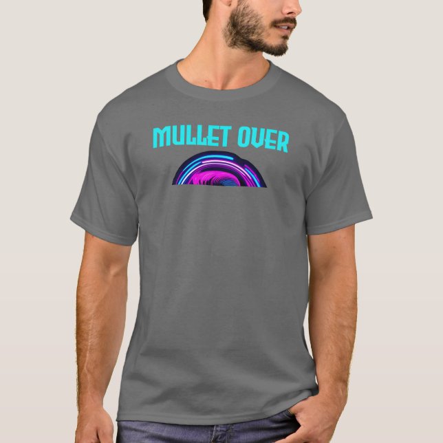 Camiseta Sinal de Loja de Cabeleireiro Neon Retro Estilo 80 (Frente)