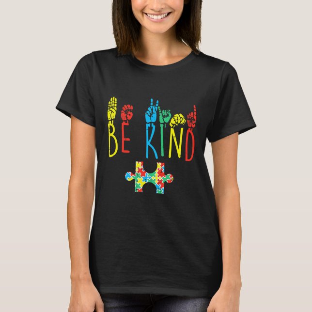 Camiseta Sinal de Mão Autismo Sensibilização Asma Mãe P (Frente)
