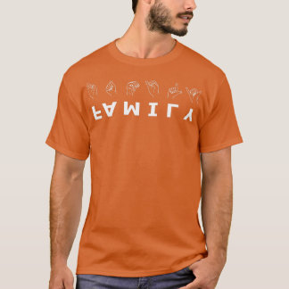Camiseta sinal de mão da família